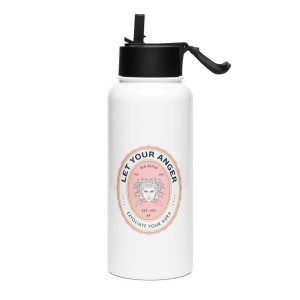 Stainless steel water bottle with a straw lid