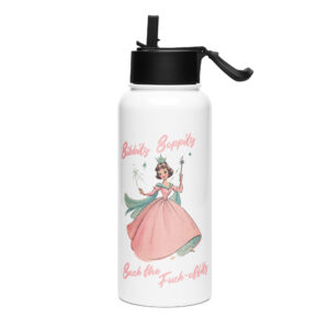 Stainless steel water bottle with a straw lid